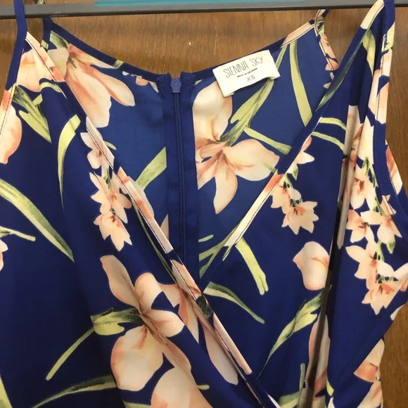 Sienna sky floral blue wrap dress - Picture 6 of 6